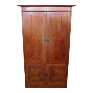 Stickley Furniture Mission Oak Arts & Crafts Entertainment Tv Cabinet Armoire 89-1753 For Sale
