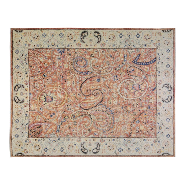 Oushak Hand Knotted Wool Rug, 9'9"x12'6" For Sale