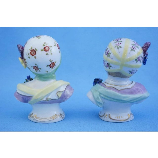 19th Century Porcelain Busts of Girls from the Imperial Manufactory of Vienna, Austria, Set of 2 For Sale - Image 6 of 18