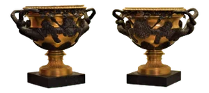 19th Century Georgian Patinated Bronze-Gilt Warwick Vases - a Pair