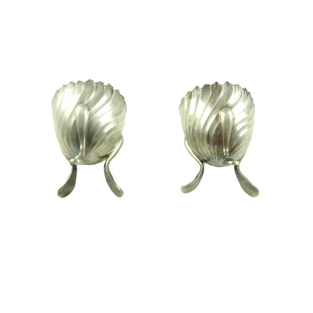 Metal Antique French Sterling Silver Pair of Egg Cups or Server | Louis XV/Rococo Style For Sale - Image 7 of 10