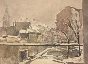 Jacques Tillier - Snow Sua Paris (Paris Snow on) - 1960s