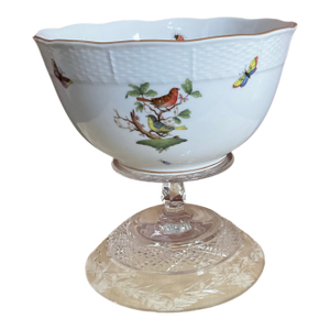 Herend Rothschild Bird Motif Porcelain Bowl