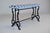 Metal Antique Cast Iron Window Bench, Victorian, Ikat Upholstery, Usa For Sale - Image 7 of 11