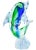 Murano Vintage Handblown Italian Blue & Green Murano Art Glass Dolphin For Sale - Image 4 of 11