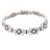 Art Deco 18kt Solid White Gold Diamond and 10.90 Ct Blue Sapphire Bracelet For Sale - Image 4 of 12