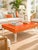 One-of-a-Kind Electric Orange Coffee Table with Gold Leaf and Lucite Legs Designed and handcrafted by artist Julio...