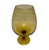 Vintage Empoli Italian 10.75” Tall Amber Optic Art Glass Vase 1960’s. For Sale - Image 4 of 7
