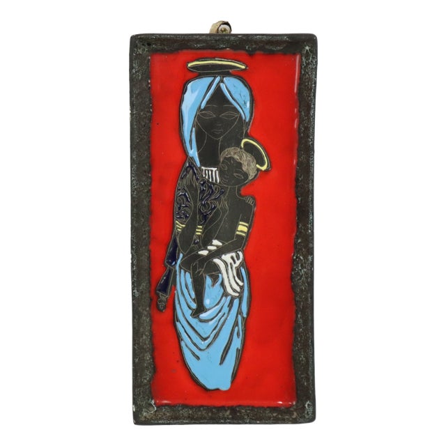 Vintage Wall Sculpture in Ceramic, Italy, 1960s For Sale