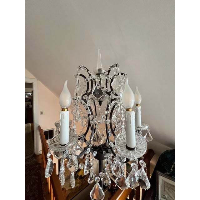 Restoration Hardware Rococo Iron & Crystal Floor Lamp | Chairish
