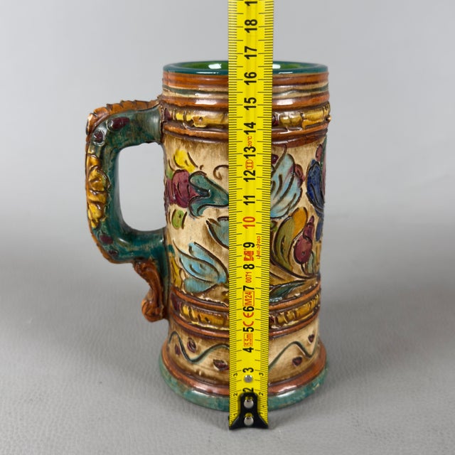 Vintage Hand-Painted Majolica Beer Mugs from Deruta Mancinelli, 1970s, Set of 4 For Sale - Image 10 of 11
