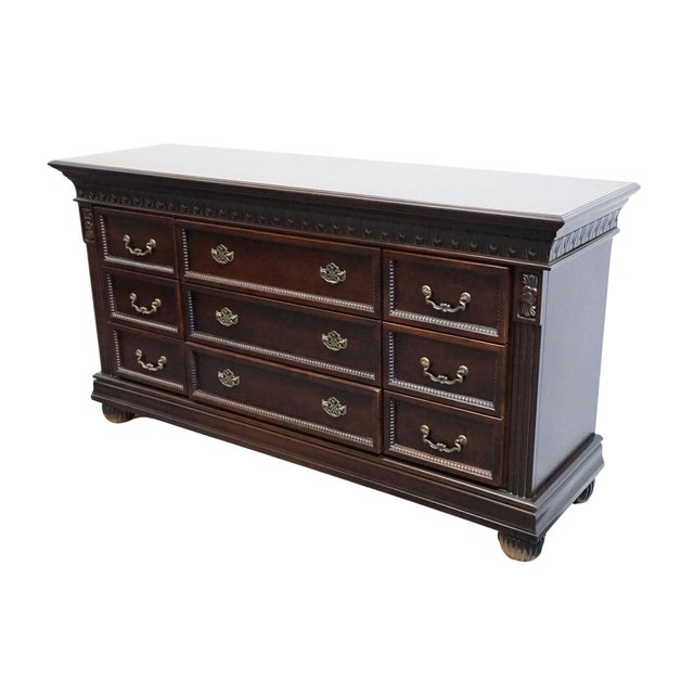 COLLEZIONE EUROPA Cachat Collection Cherry Contemporary Traditional 50" Triple Dresser 34" High 50" Wide 20.75" Deep We...