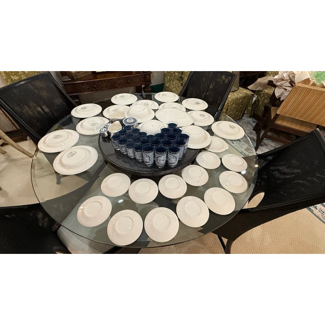 Large Collection of Currier & Ives Vintage Dish Set, With Glasses (70 Pieces Total) For Sale - Image 16 of 18