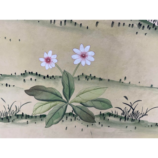 Green De Gournay Badminton Framed Wall Paper Panels, Set of Three For Sale - Image 8 of 12
