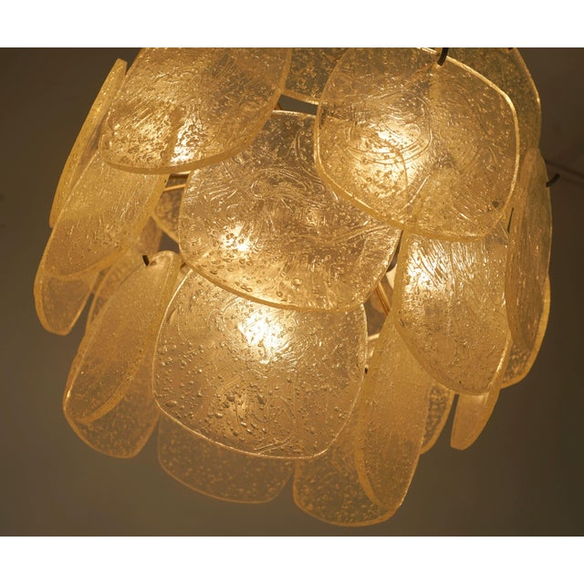 Mid-Century Pendant Light with Acrylic Discs Like Ice Glass, 1970s For Sale - Image 12 of 15