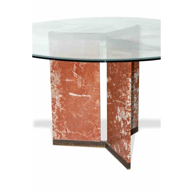 Vintage Italian Marble Coffee Tables with Glass Top, 1970s, Set of 2 For Sale - Image 6 of 8