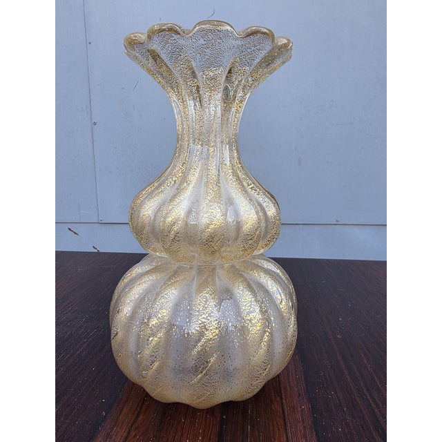 Barovier Vase in Murano Glass with Gold Dust, 1960 For Sale - Image 10 of 10