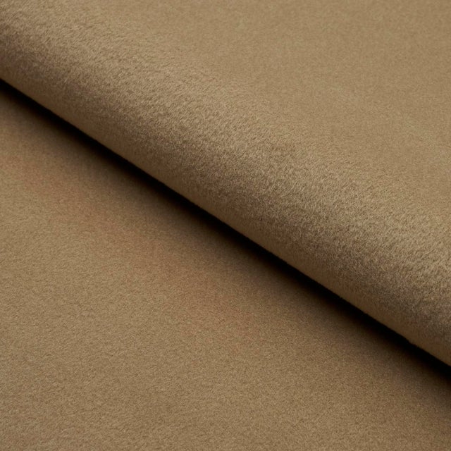 SAMPLE - Schumacher Karla Fleeced Wool Fabric In Camel For Sale