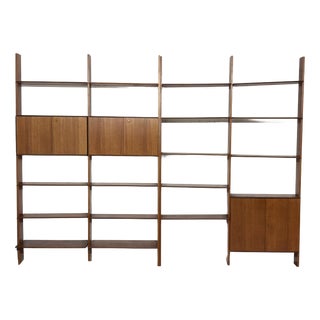 Mid-Century Modern Modular Wall Shelf in Teak by Interna-Peter Pedrides, 1960s For Sale