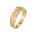 Stylish vintage diamond ring (circa 1970s) crafted in 14 karat yellow gold. Mixed cut diamonds total an estimated 0.25...