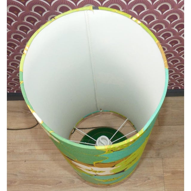 Flower Power Lamp with Umbrella Green Illuminated Glass Base, 1970s For Sale - Image 14 of 15