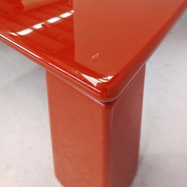 Rectangular Ming Coffee Table in Red-Orange Lacquer by K. Takahama for Simon Gavina, 1970s For Sale - Image 12 of 18