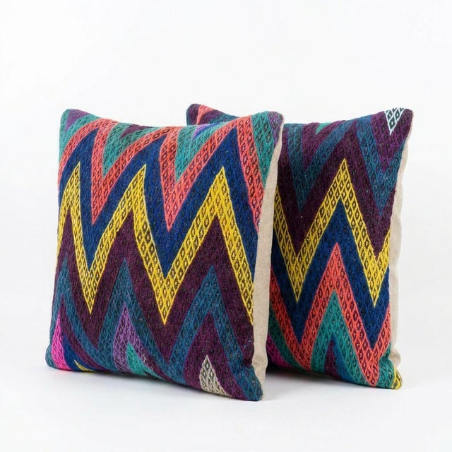 This beautiful 19'' x 20'' & 20'' x 20'' pillow cover set was made from authentic Turkish rug pieces. Bright colors of...