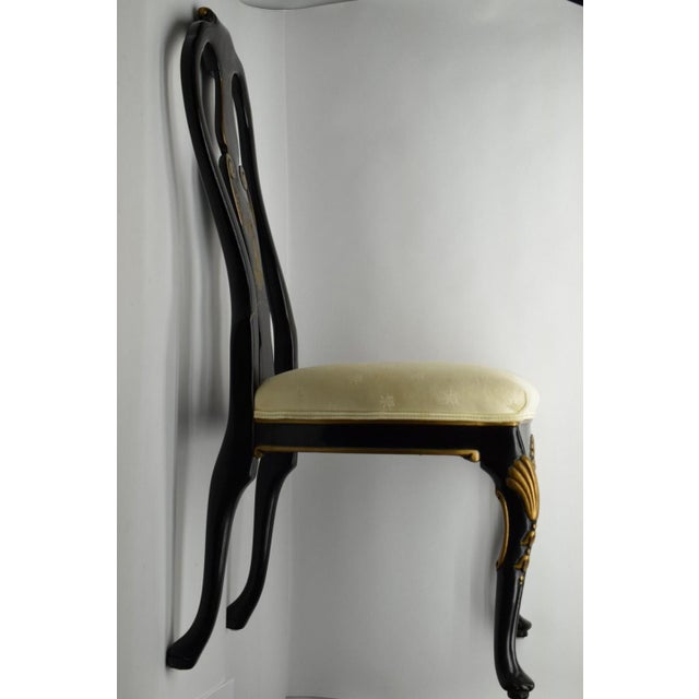 Karges Furniture Company Chinoiserie Lacquer Dining Table Chairs Set