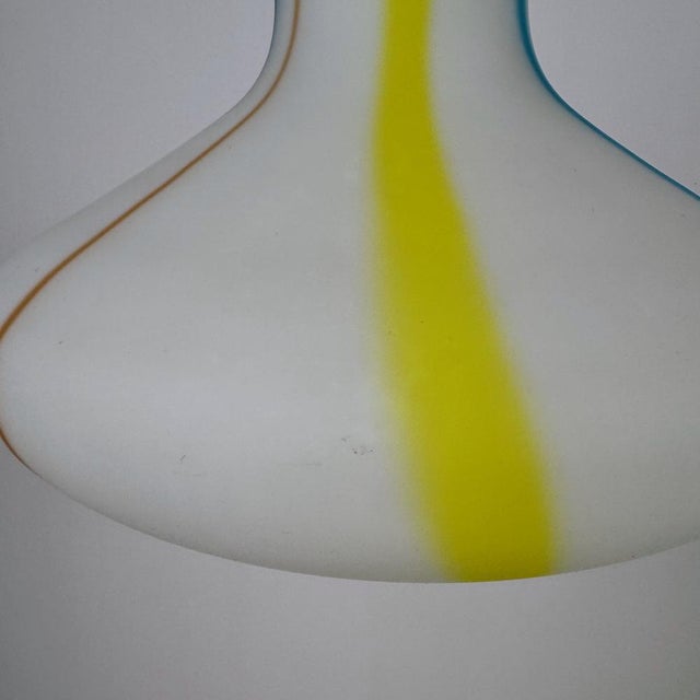 Metal Opaline Glass Pendant Lamp from Stilnovo, Italy, 1960s For Sale - Image 7 of 8