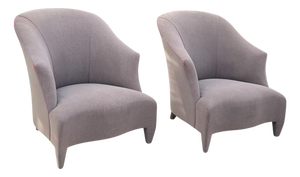 Vintage John Hutton for Donghia Lounge Chairs, Pair