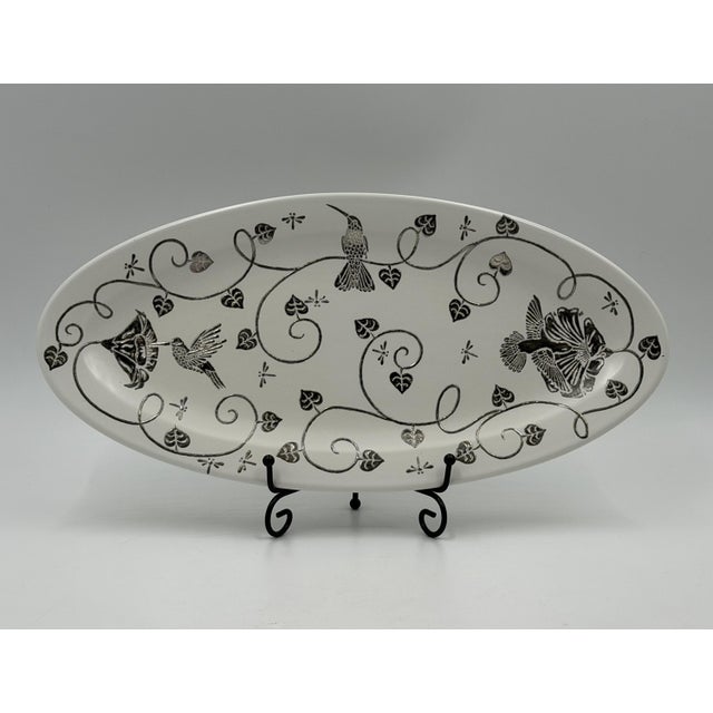 An exceptional Emilia Castillo oval serving platter, handcrafted in Taxco, Mexico during the 1980s and preserved in unused...