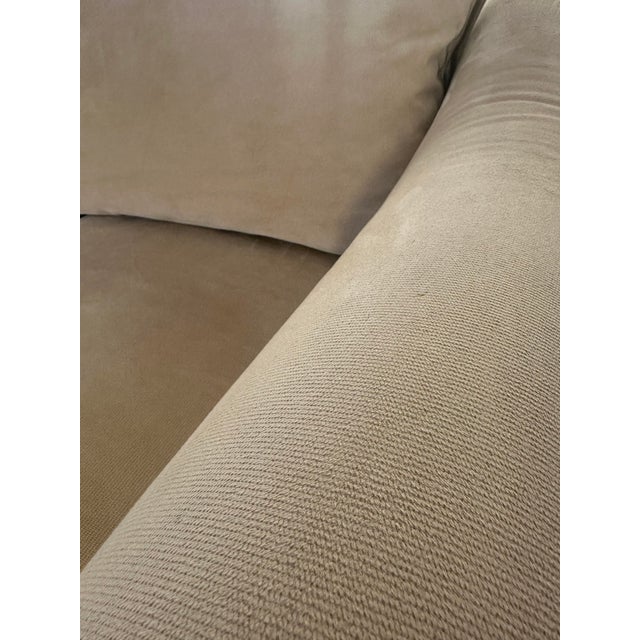 Ralph Lauren Ralph Lauren Classic Velveteen Three-Seat Sofa With Skirt For Sale - Image 4 of 6