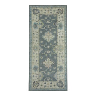 Turkish Oushak Rug 5'2" x 11'7" #18098 For Sale