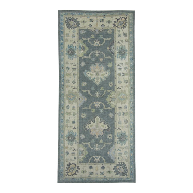 Turkish Oushak Rug 5'2" x 11'7" #18098 For Sale