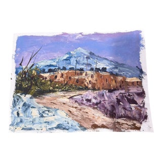 N.Manolla Oil Painting 1950s Loose Signed From Italy For Sale