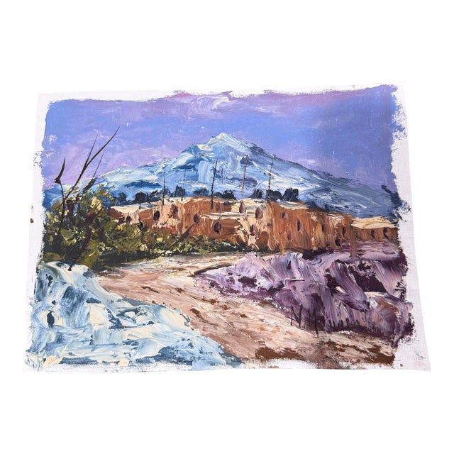 N.Manolla Oil Painting 1950s Loose Signed From Italy For Sale