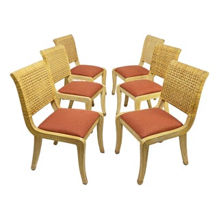 C. 19070s McGuire Style Pencil Reed and Cane Dining Chairs - Set/6 For Sale