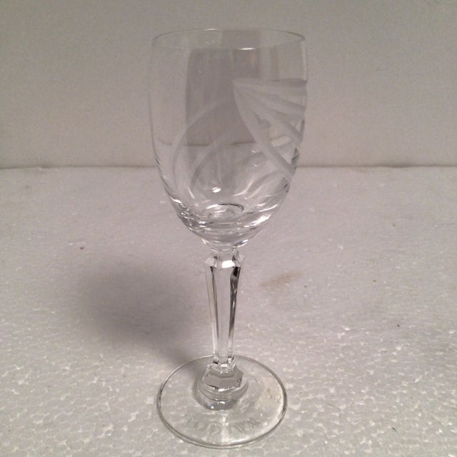1960s Vintage Etched Godiva Crystal Cordial Glasses - Set of 12 For Sale - Image 5 of 13