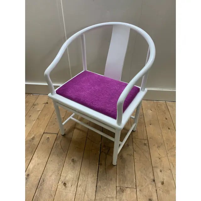 Modern Mao Chairs Attributed to Brueton - Set of 8 For Sale - Image 3 of 5