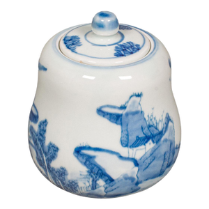 Small Antique Chaire Pot, Oriental, Ceramic Tea Caddy, Canister, Victorian, 1900