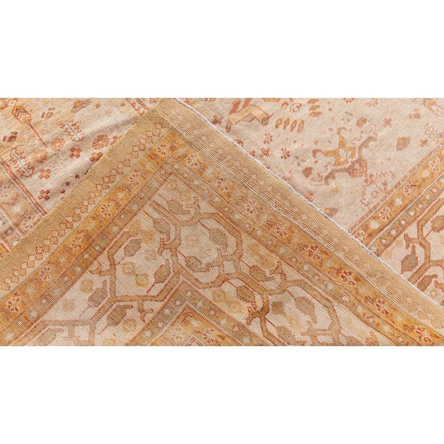 Antique Turkish Oushak Rug For Sale In New York - Image 6 of 9