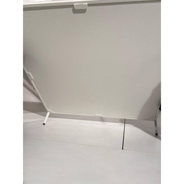 White Lacquered Metal Coffee Table with Double Shelf, 2006 For Sale - Image 6 of 7