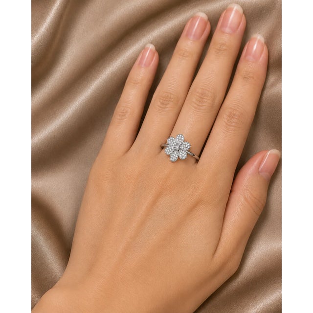 Material: 14K White Gold - durable and elegant Stones: 67 Brilliant Round Diamonds - total weight 1 carat Setting: Pave...