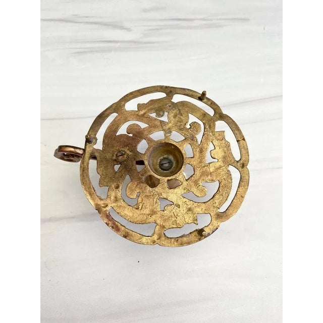 1970s Vintage Brass Candlestick Holder For Sale In Chicago - Image 6 of 7