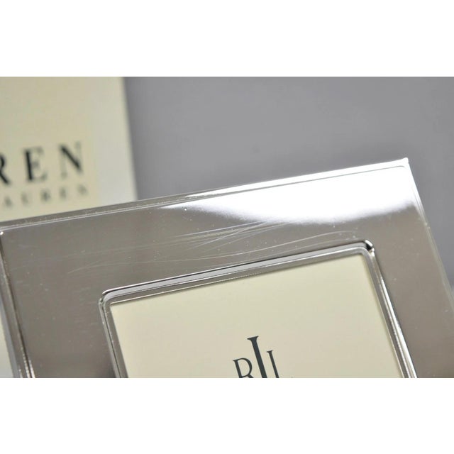 Metal Late 20th Century Lauren Ralph Lauren Silver Plated Normandy Modern 5x7 Photo Picture Frame For Sale - Image 7 of 15