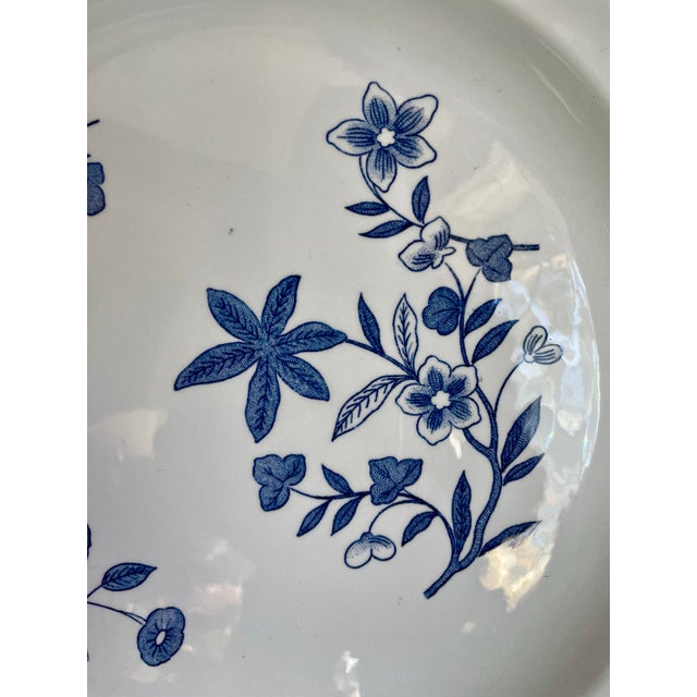 Mid-Century Modern Set of 6 Vintage Rörstrand Ostindia East Indies Swedish Blue Porcelain Charger Plates For Sale - Image 3 of 13