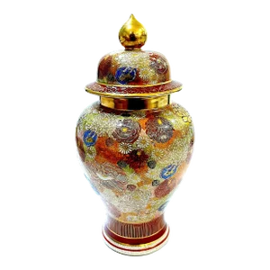 Early 20th Century Japanese Satsuma Mille Fleur Thousand Flowers Ginger Jar