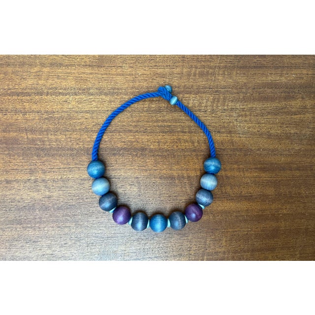 Textile Mid-Century Modern Wooden Beads Necklace from Aarikka, 1960s For Sale - Image 7 of 18