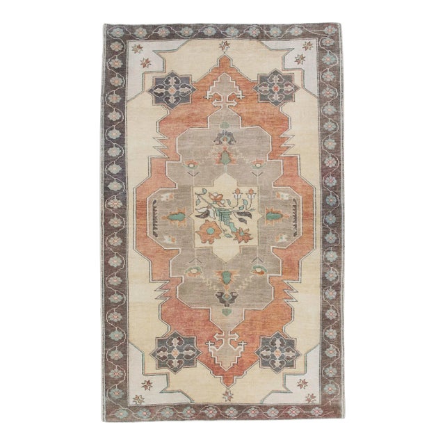 Vintage Turkish Rug 4'5" x 7'3" For Sale