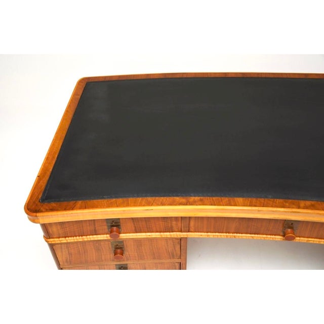 Vintage Walnut Pedestal Desk from Laszlo Hoenig, 1950s For Sale - Image 6 of 11